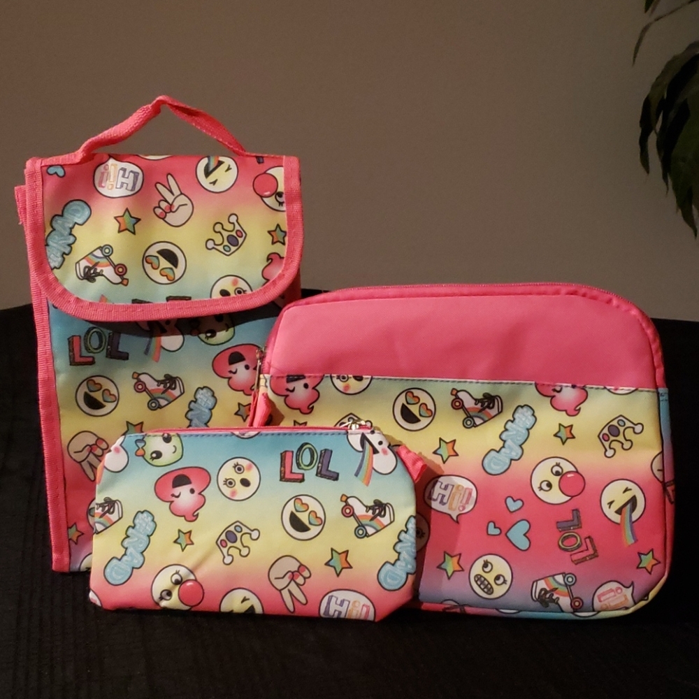 Lunch Bag, Computer Case and small Bag.